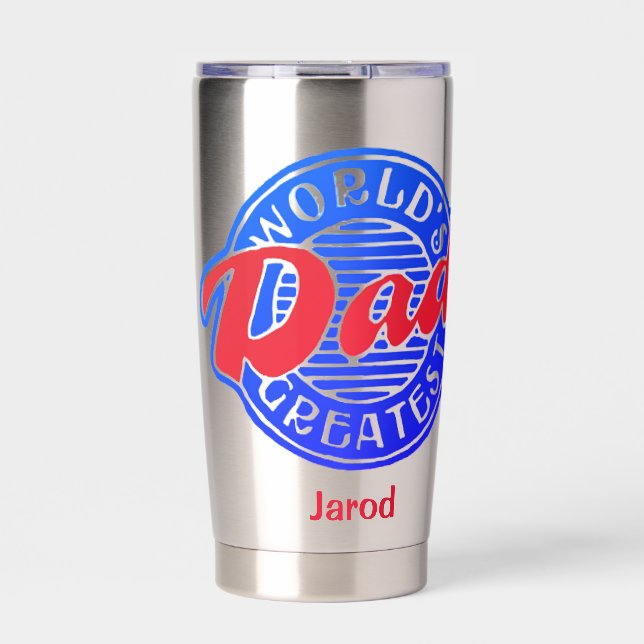 World's greatest Dad personalized Insulated Tumbler (Front)