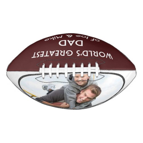 Worlds Greatest Dad Personalized Photo Football