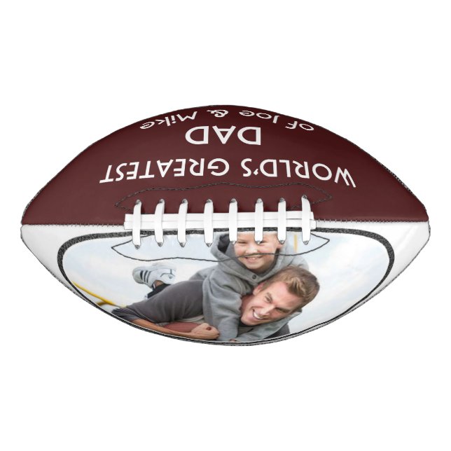 World's Greatest Dad Personalized Photo Football (Front)