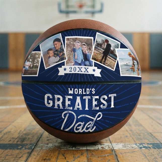 World's Greatest Dad Photo Collage Keepsake Basketball (World's Greatest Dad Photo Collage Keepsake Basketball)