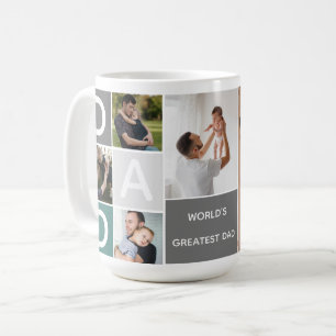 World's Greatest Dad Photo Collage Mug