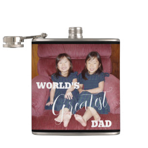 World's Greatest Dad Photo Flask