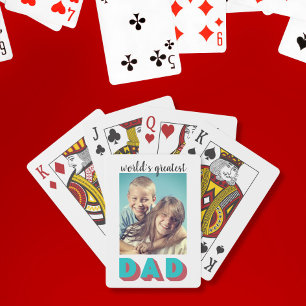 World's Greatest Dad Photo Poker Cards