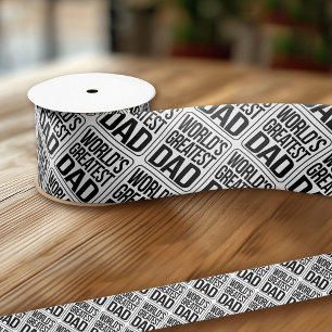World's Greatest Dad - plain and simple Satin Ribbon