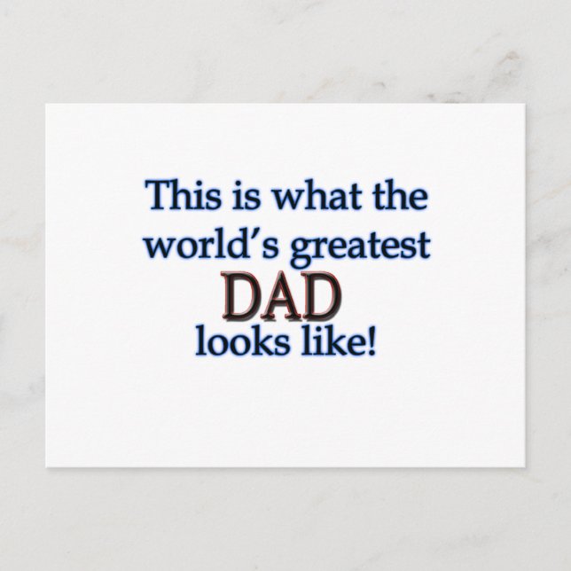 World's Greatest Dad Postcard (Front)
