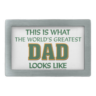 World's Greatest Dad Rectangular Belt Buckle