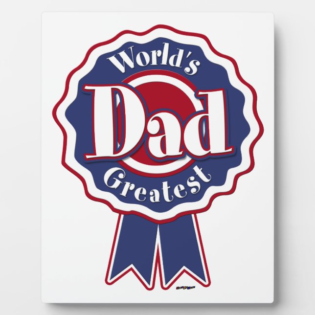 World's Greatest Dad - ribbon Plaque (Front)