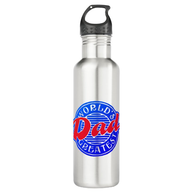 World's greatest Dad Stainless Steel Water Bottle (Front)