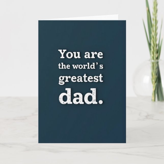 Worlds Greatest Dad Teal Card (Front)