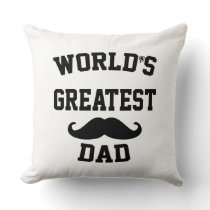 Worlds greatest dad throw pillow