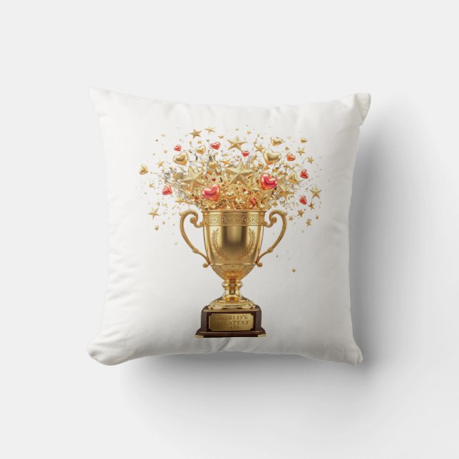 World's Greatest DAD Throw Pillow (Front)