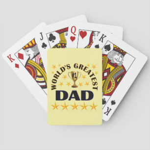 World's Greatest Dad Trophy Stars Cute Poker Cards