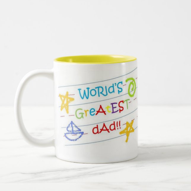 World's Greatest Dad! Two-Tone Coffee Mug (Left)