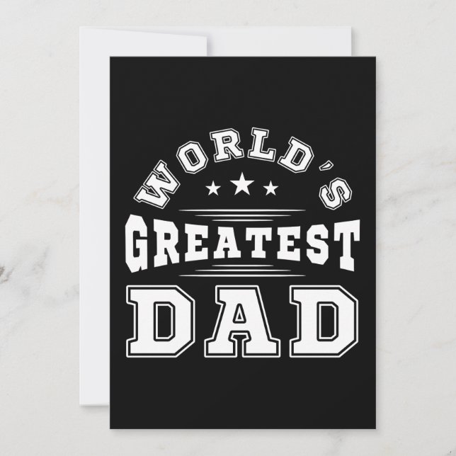World's Greatest Dad Typography Father's Day Gift Invitation (Front)