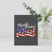 Worlds greatest dad with American flag - Dark (Standing Front)