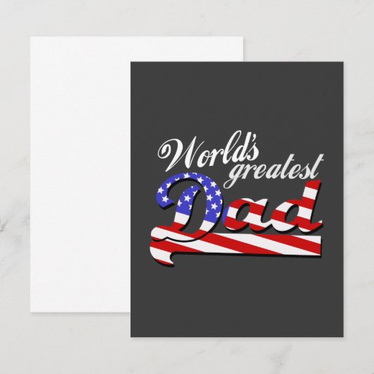 Worlds greatest dad with American flag - Dark (Front/Back)