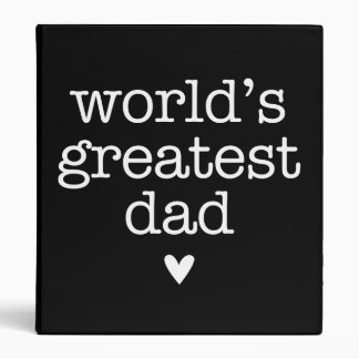 World's Greatest Dad with Heart Binder