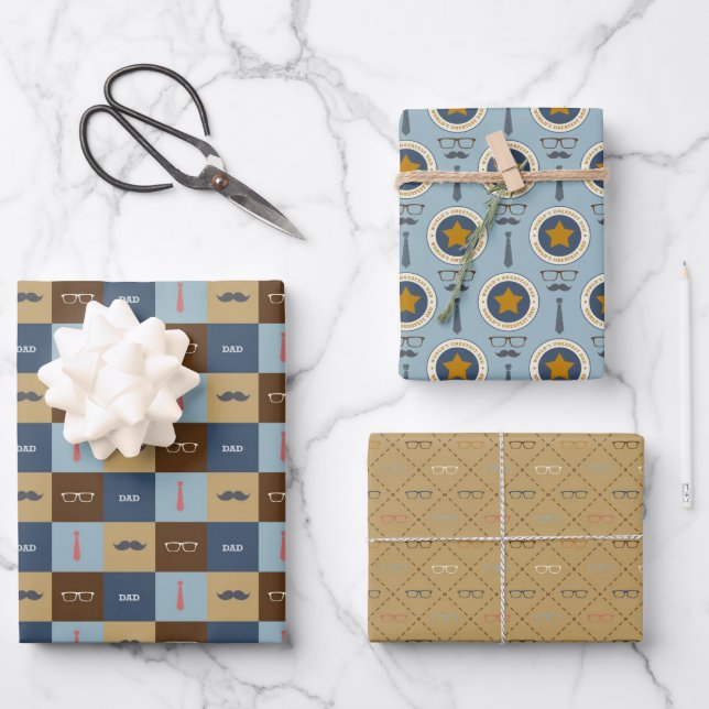 World's Greatest Dad Wrapping Paper Sheets (Front)