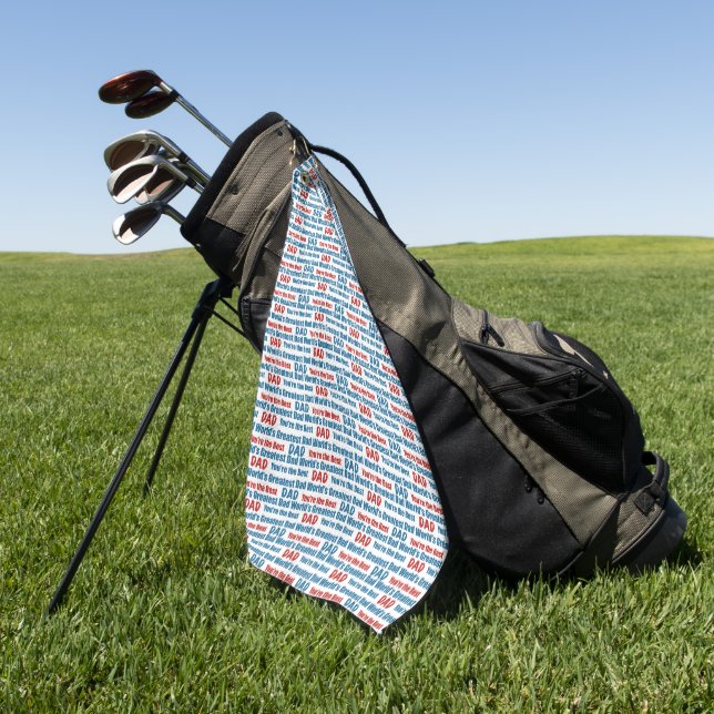 World's Greatest Dad You're the Best Golf Towel (Green)