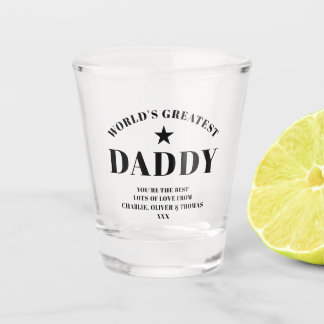 World's Greatest DADDY Black Personalized Shot Glass