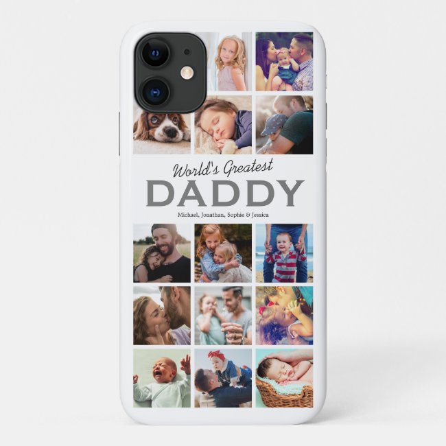 Worlds Greatest Daddy Photo Collage Case-Mate iPhone Case