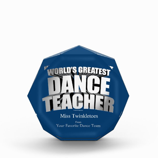 World's Greatest Dance Teacher Award (Front)