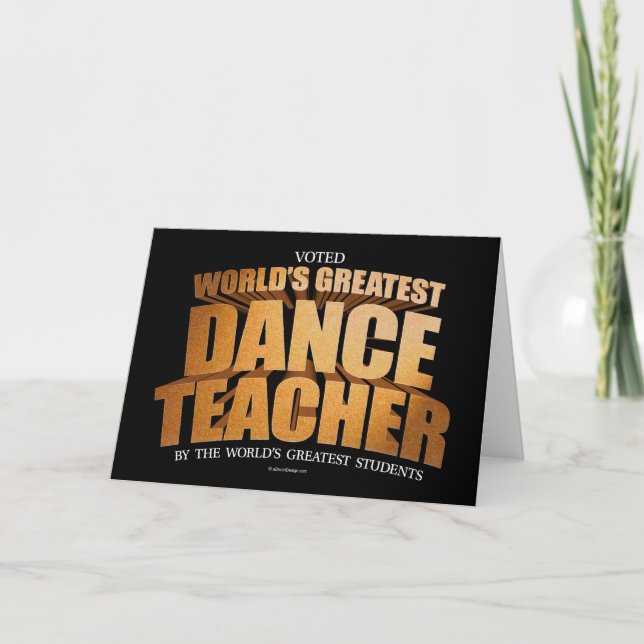World's Greatest Dance Teacher Card (Front)