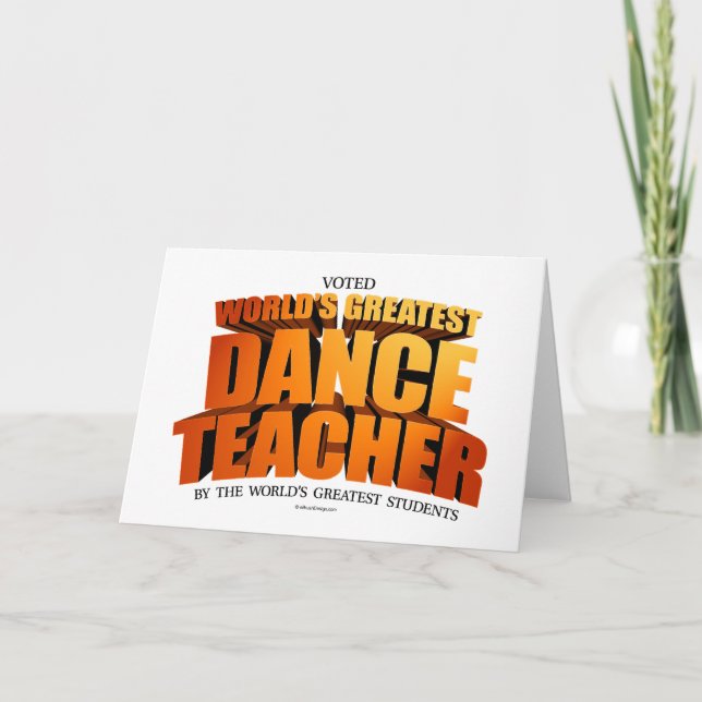 World's Greatest Dance Teacher Card (Front)
