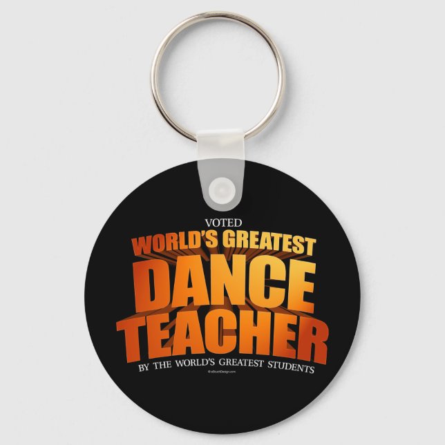 World's Greatest Dance Teacher Keychain (Front)