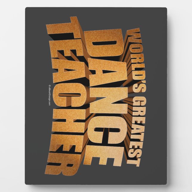 World's Greatest Dance Teacher Plaque (Front)