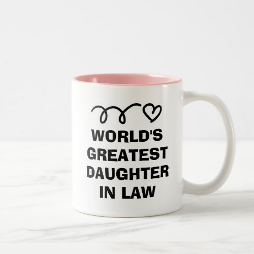 Worlds Greatest Daughter in Law custom Two_Tone Coffee Mug