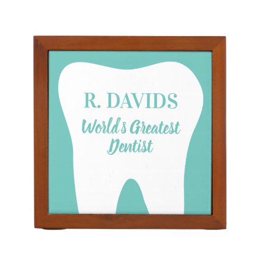 World's greatest dentist custom dental practice desk organizer Zazzle