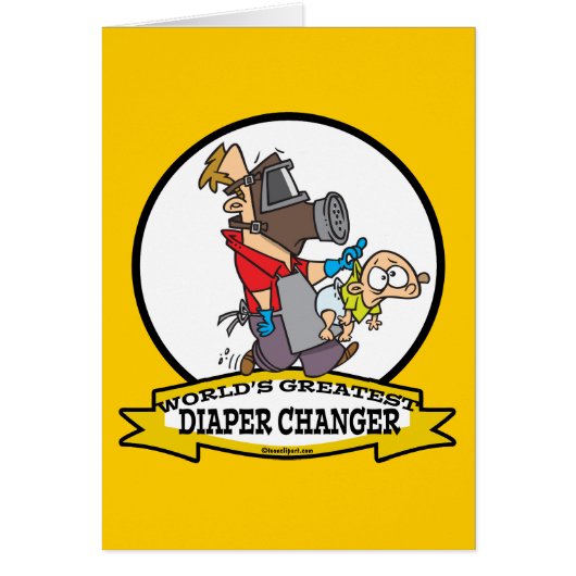 WORLDS GREATEST DIAPER CHANGER DAD CARTOON (Front)