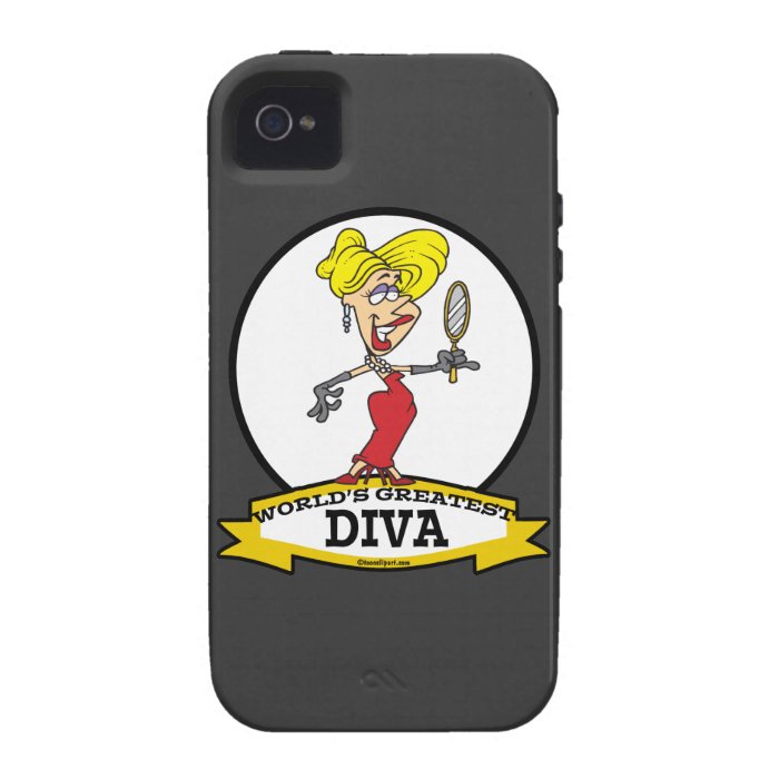 WORLDS GREATEST DIVA WOMEN CARTOON VIBE iPhone 4 CASES