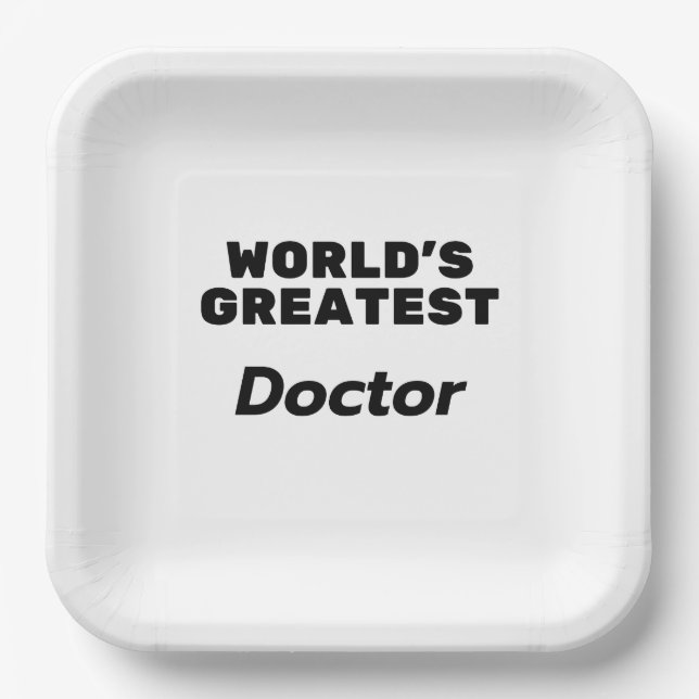 World's Greatest Doctor Paper Plates (Front)
