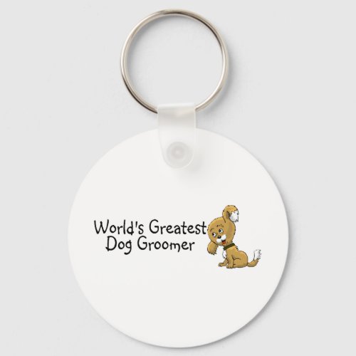 Worlds Greatest Dog Groomer Keychain