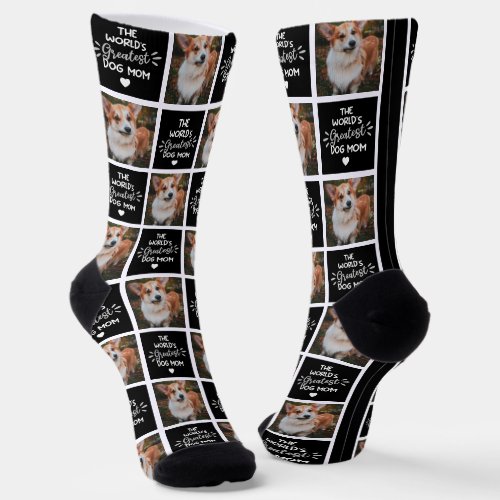 Worlds Greatest Dog Mom Picture Socks