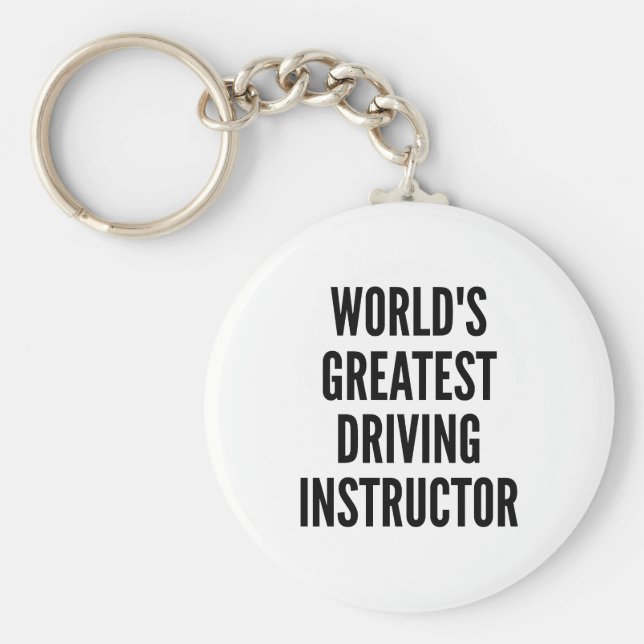 Worlds Greatest Driving Instructor Keychain (Front)