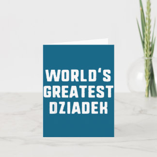 World's Greatest Dziadek Funny Family Card