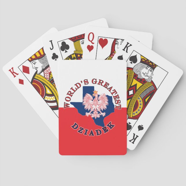 World's Greatest Dziadek Poker Cards (Back)