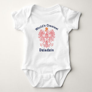 World's Greatest Dziadziu Red Eagle Baby Bodysuit