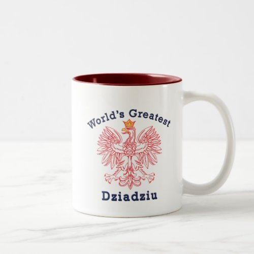 Worlds Greatest Dziadziu Red Eagle Two_Tone Coffee Mug