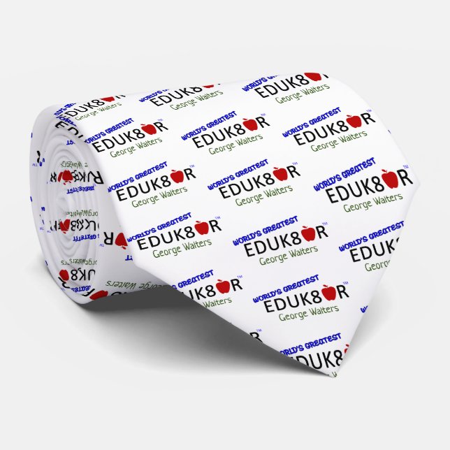 World's Greatest Educator Necktie (Rolled)