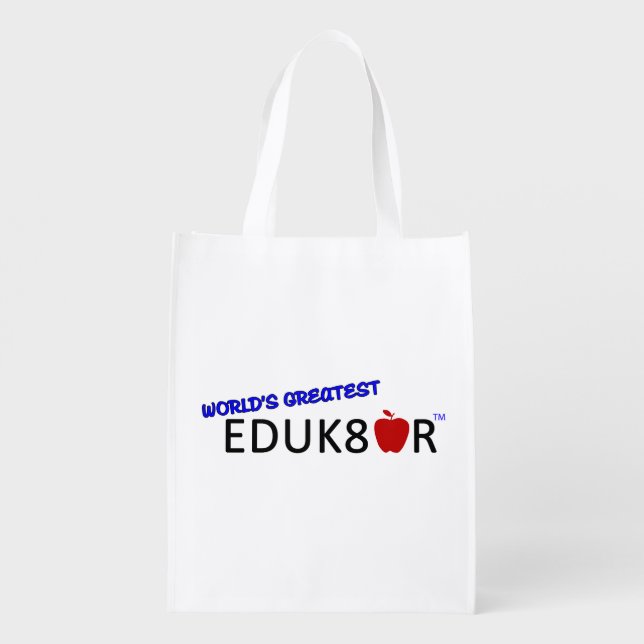 World's Greatest Educator Reusable Grocery Bag (Back)