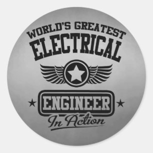 World's Greatest Electrical Engineer In Action Classic Round Sticker