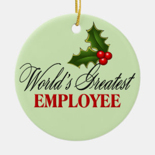 World's Greatest Employee Ceramic Ornament