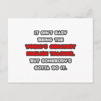World's Greatest English Teacher Joke Postcard