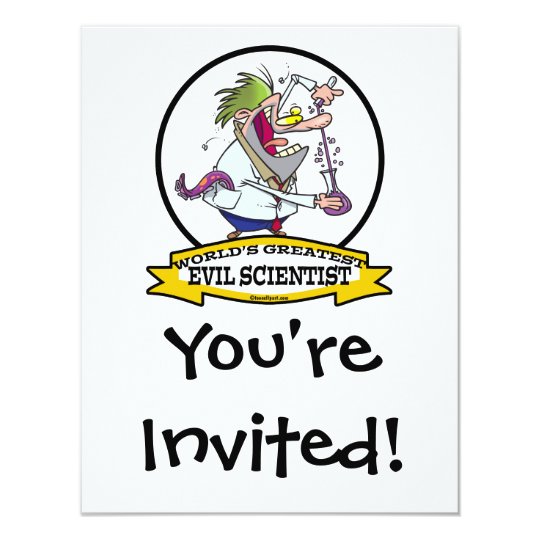 WORLDS GREATEST EVIL SCIENTIST MEN CARTOON CARD