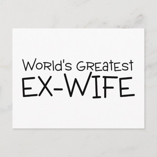Worlds Greatest Ex Wife Postcard