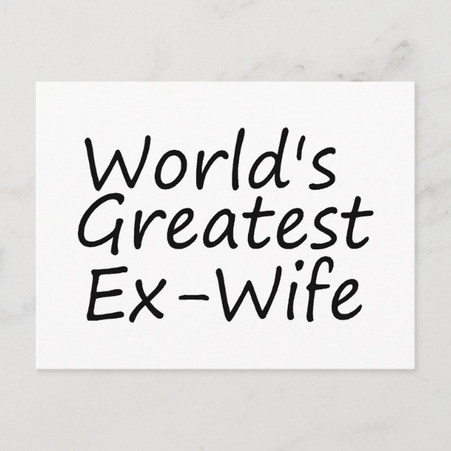 Worlds Greatest Ex-Wife Postcard (Front)